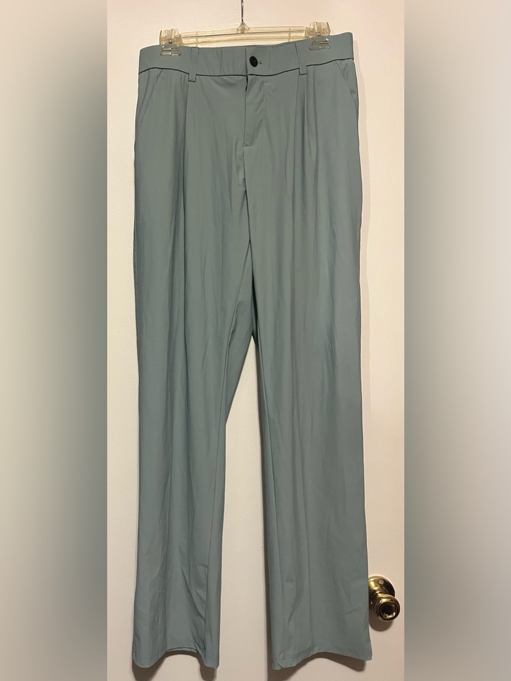 Women's Tailored Wide-Leg Pants in Sage Green